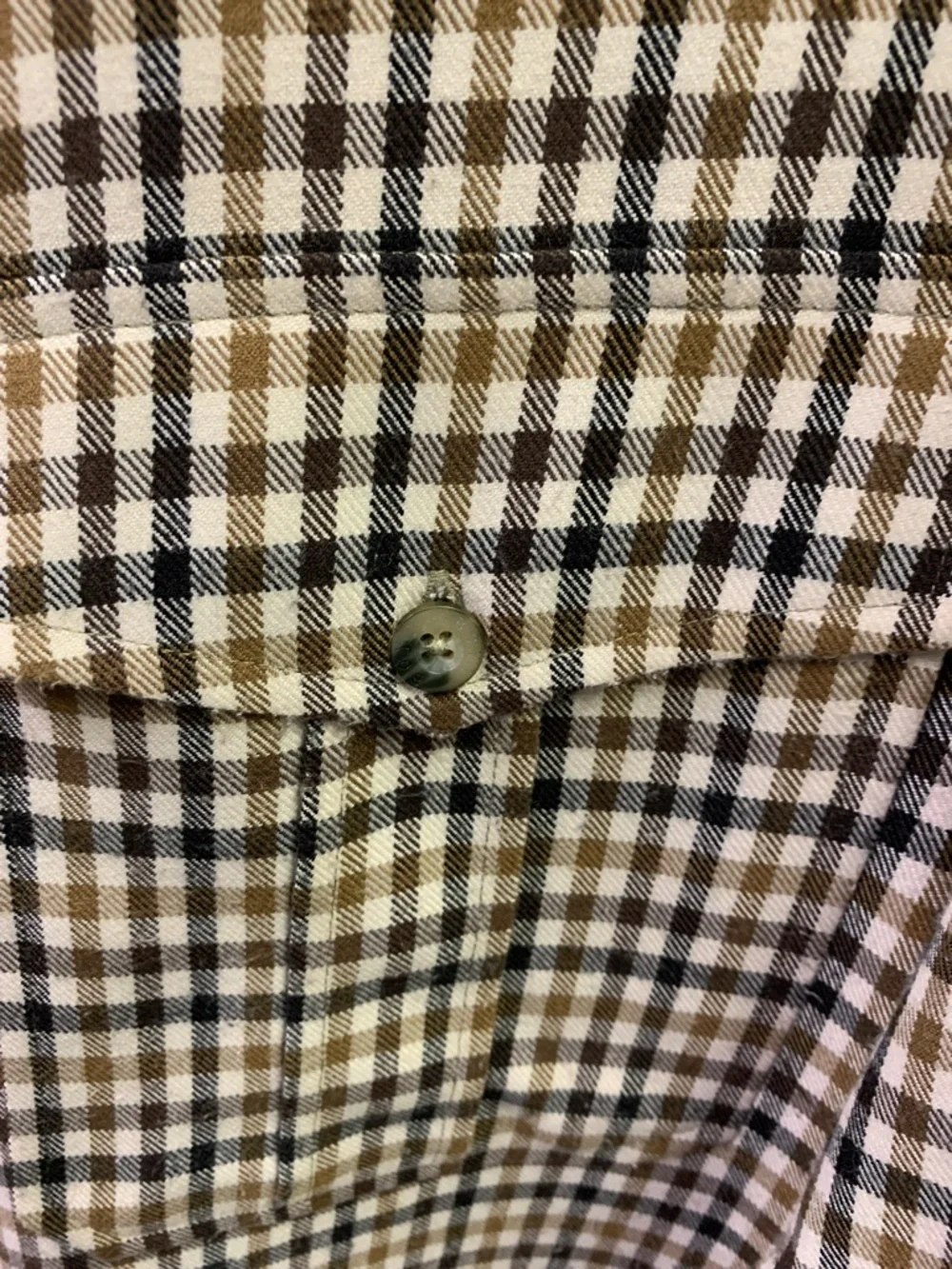 Boyt Harness Company Men's Plaid Button-Down Shirt with Tan Elbow Patches - Picture 5 of 8